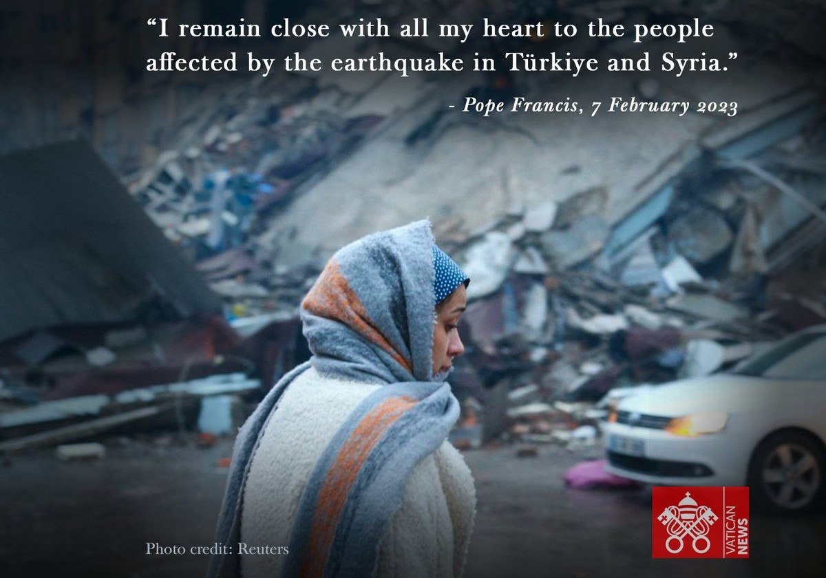 土敘毀滅性地震，教宗為罹難者表示哀悼
